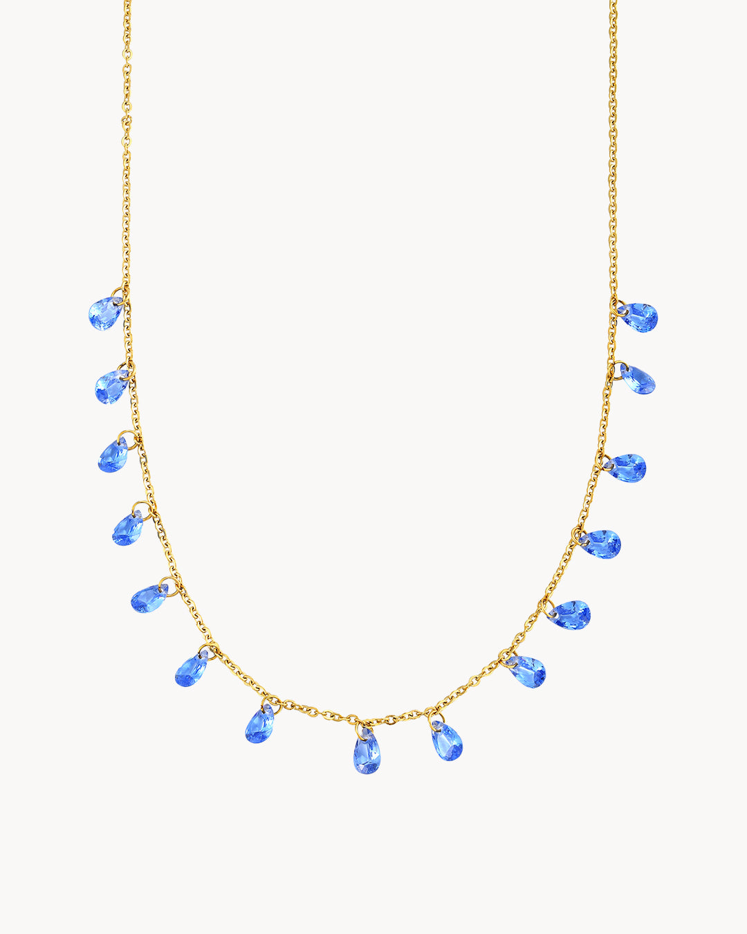 Blue Teardrop Choker