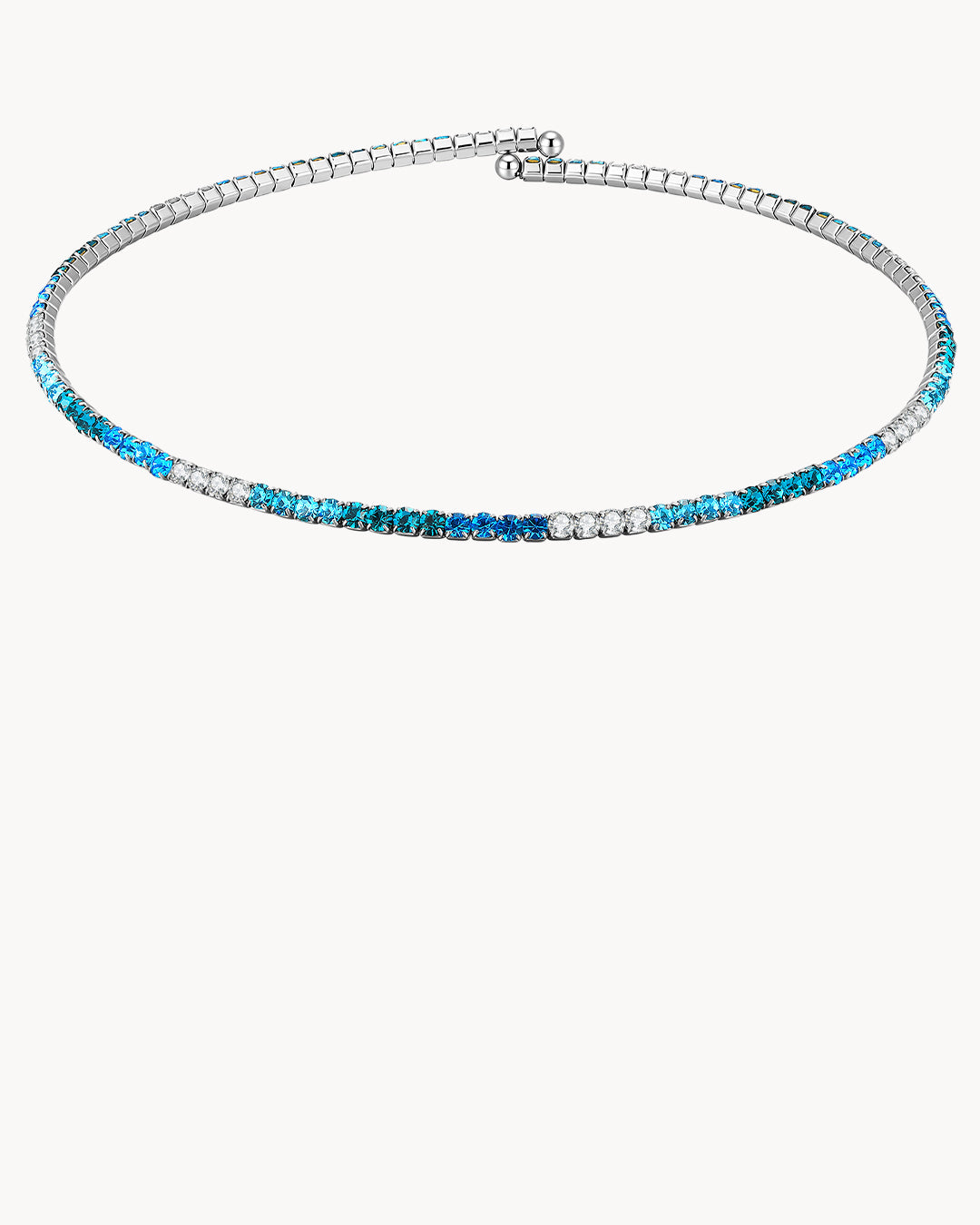 Blue Zirconia Flexi Choker
