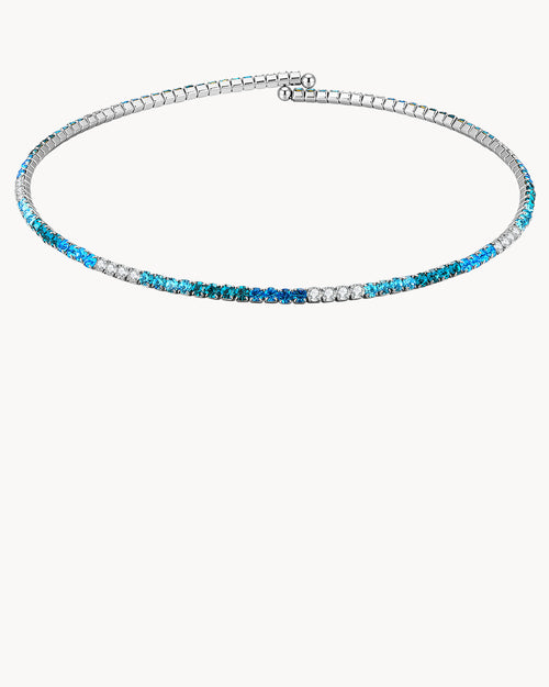 Blue Zirconia Flexi Choker