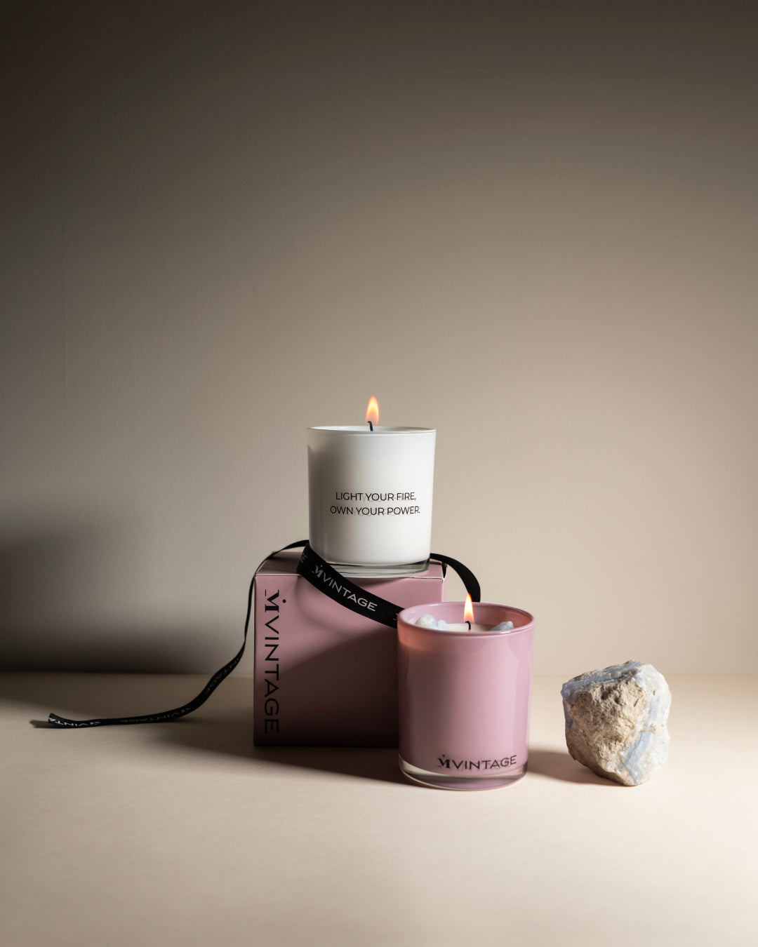 Vanilla & Pink Quartz Candle