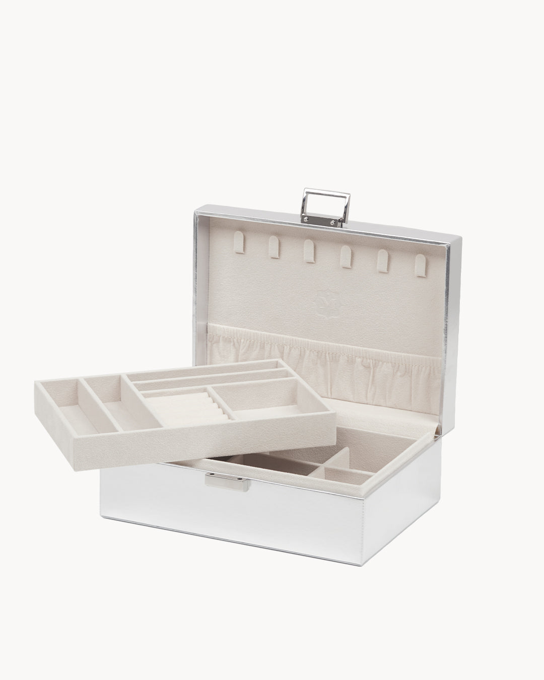 Silver Metallic Jewellery Box
