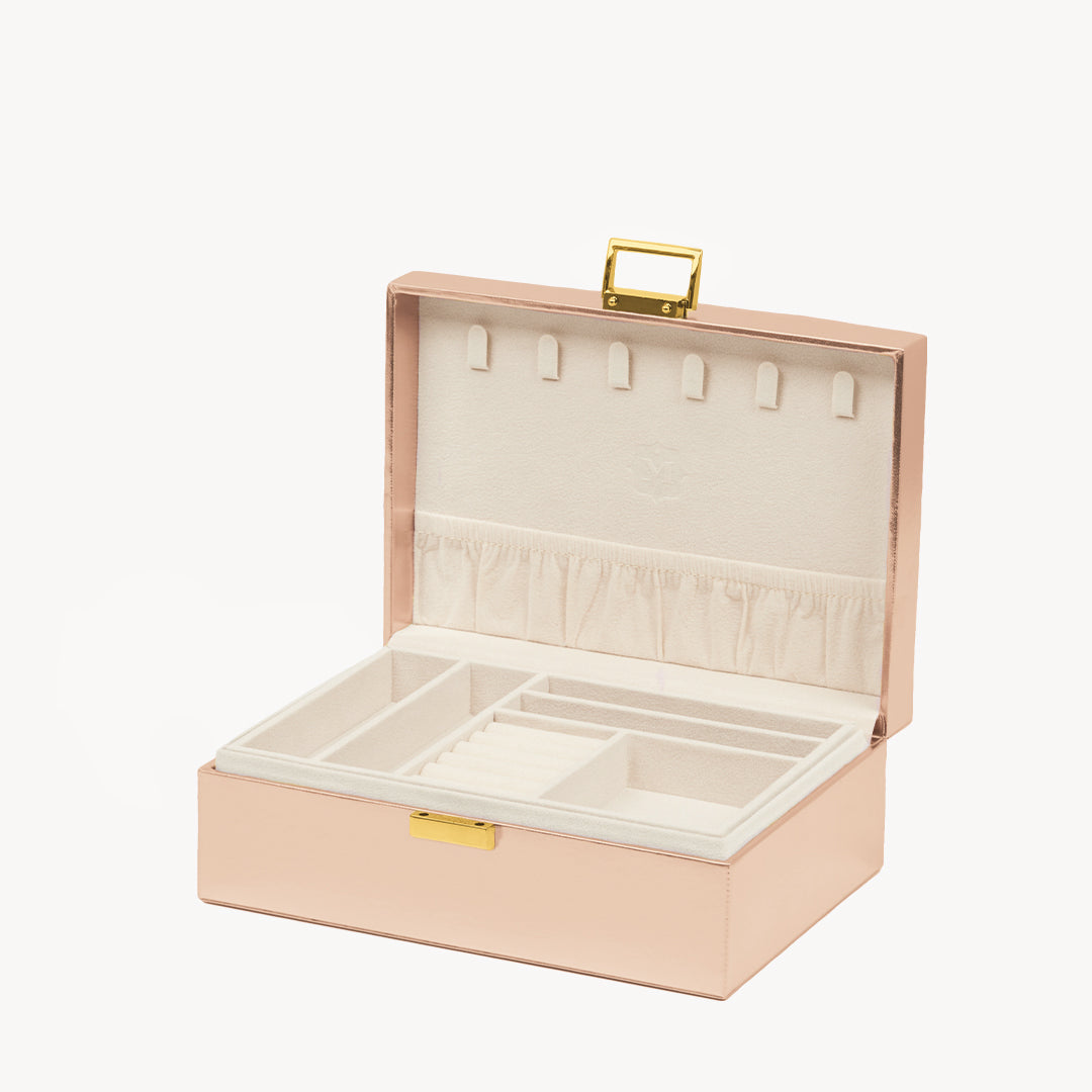 Rose Gold Metallic Jewellery Box