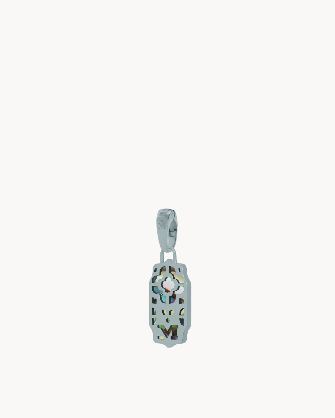 Mvintage Bizzilla Fearless Abalone Silver Pendant