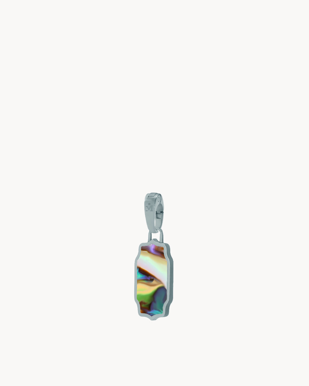 Mvintage Bizzilla Fearless Abalone Silver Pendant