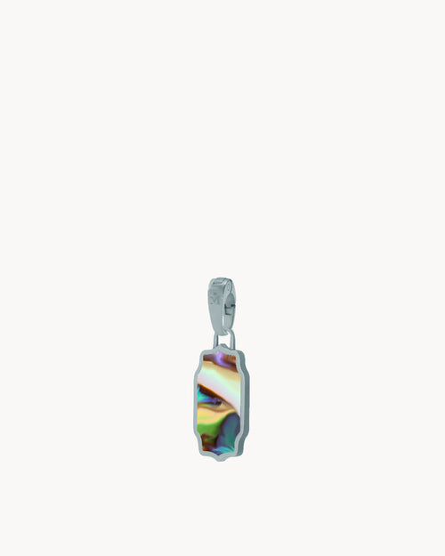 Mvintage Bizzilla Fearless Abalone Silver Pendant