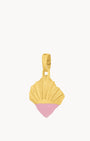 Pink Seashell Pendant, Gold