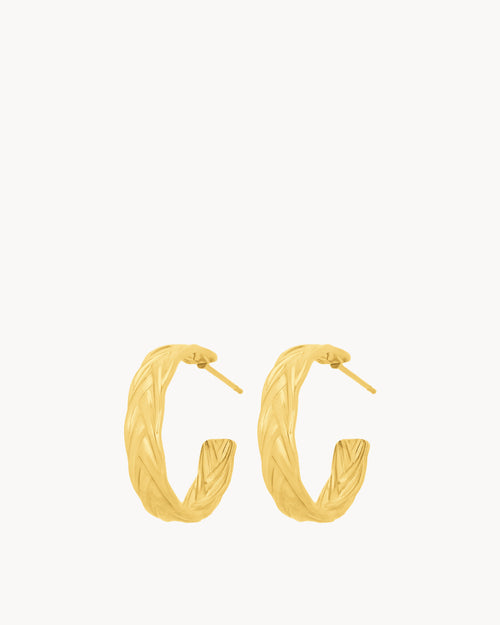 Wave Earrings, Gold
