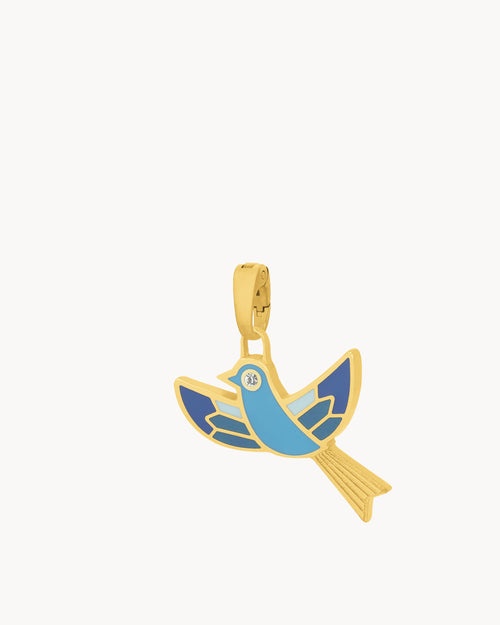 Bluebird Pendant, Gold
