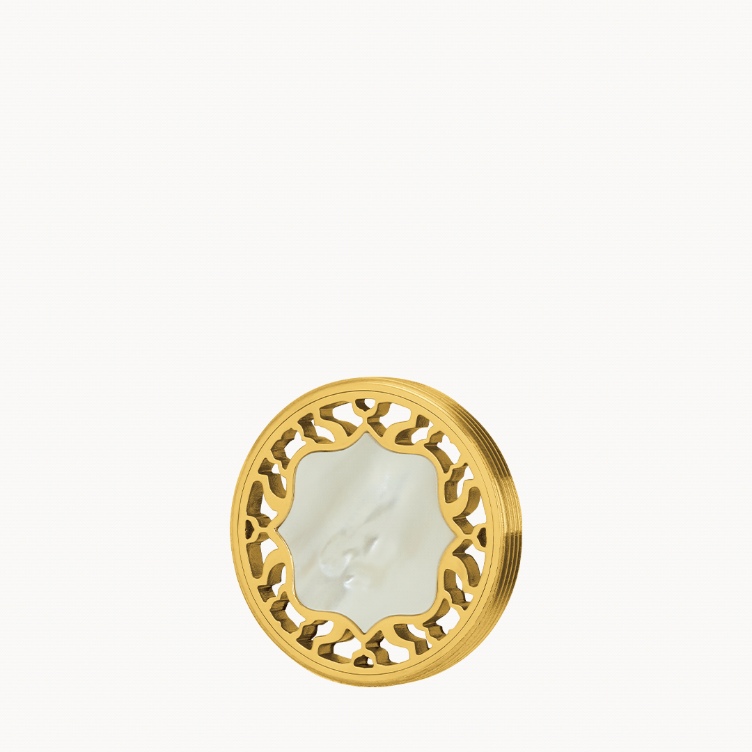 Mvintage Bizzilla Protection Mother Of Pearl Twist Coin