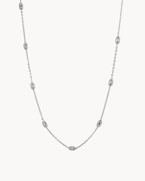 Beaded Dainty Chain Silver