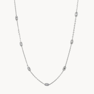 Beaded Dainty Chain Silver