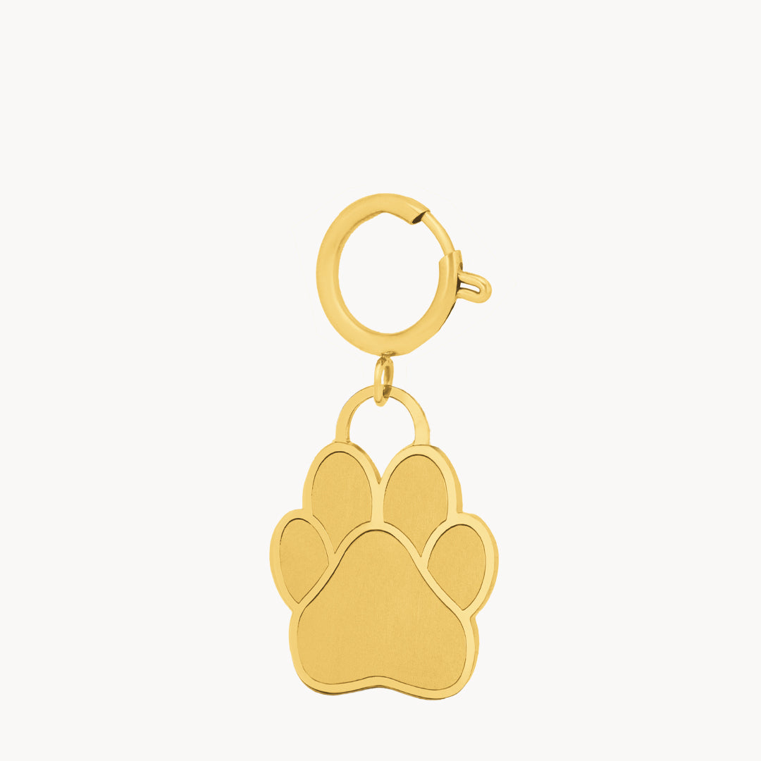 Pet Engravable Paw Pendant, Gold