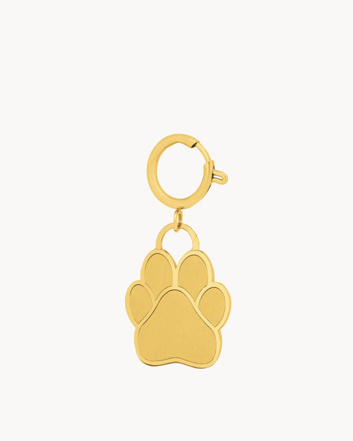Pet Engravable Paw Pendant, Gold