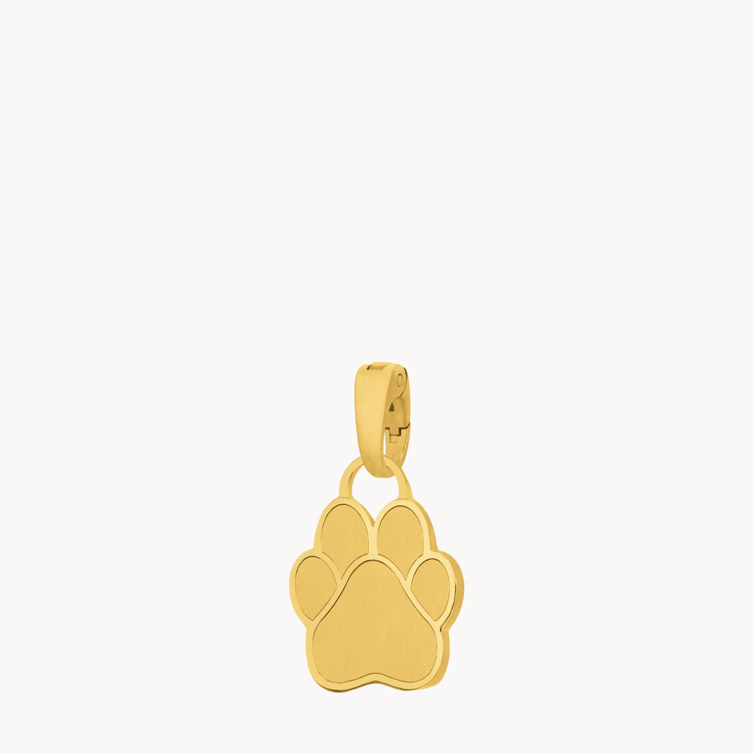 Pet's Friend Engravable Paw Pendant, Gold