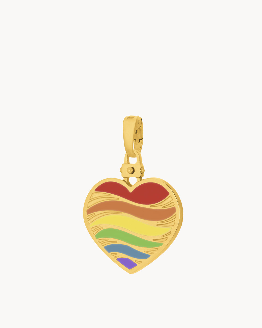 Pride Heart Pendant, Gold