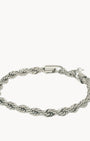 Thick Rope Silver Bracelet