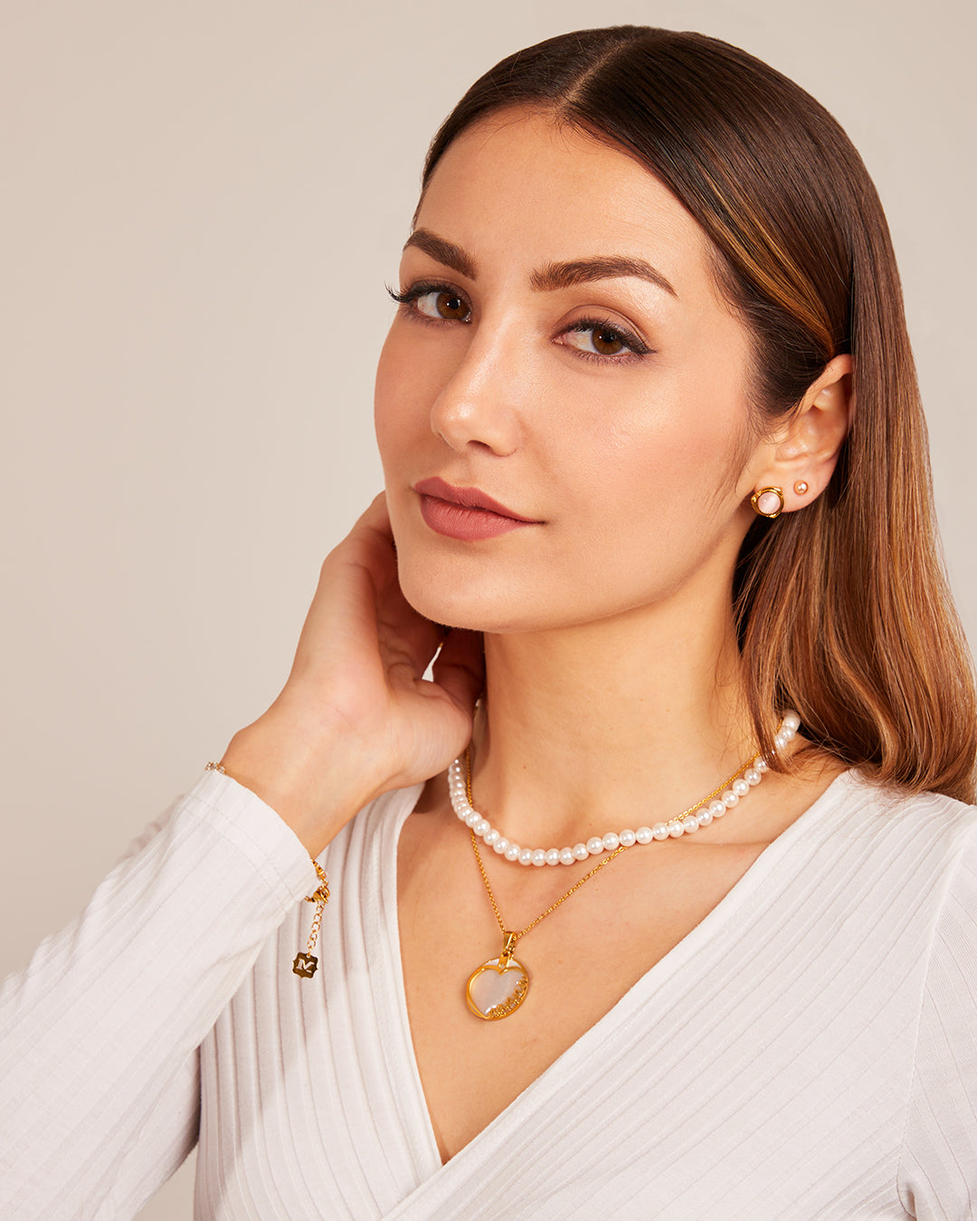 Nanna Heart Pendant Set