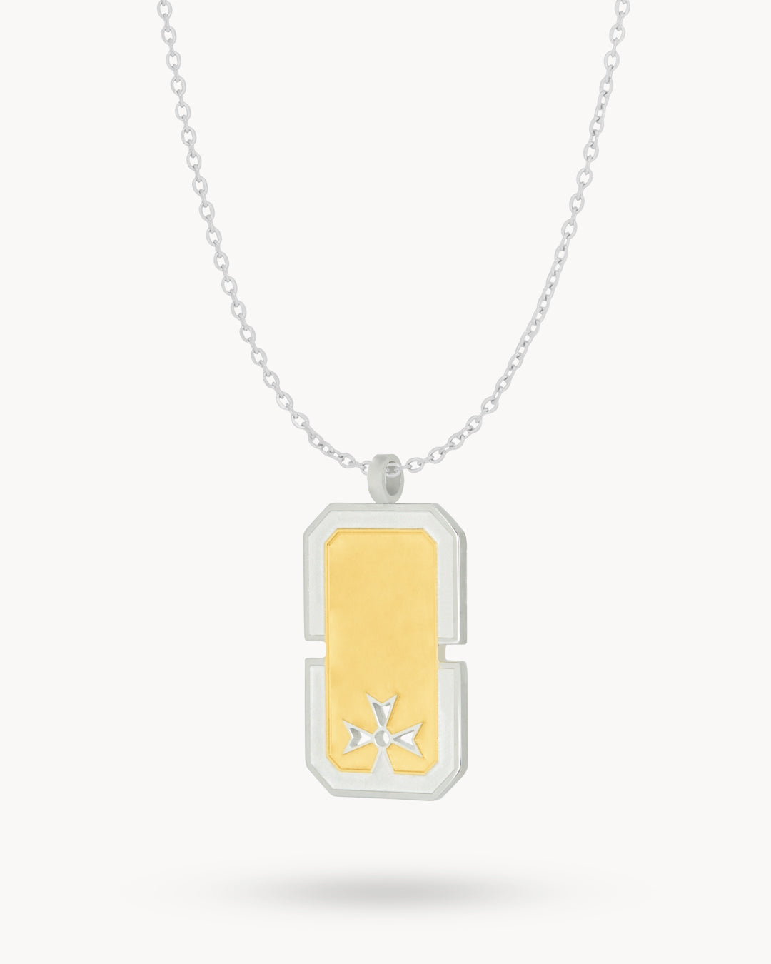 Maltese Cross Engravable Dog Tag Necklace