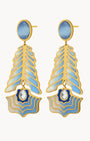 Affection Swan Feather  Statement  Earrings