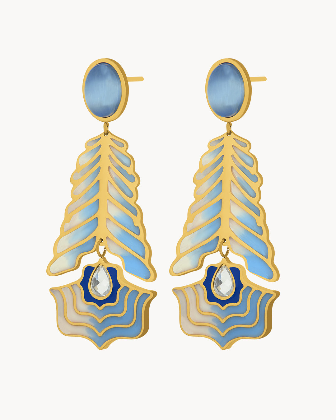 Affection Swan Feather  Statement  Earrings