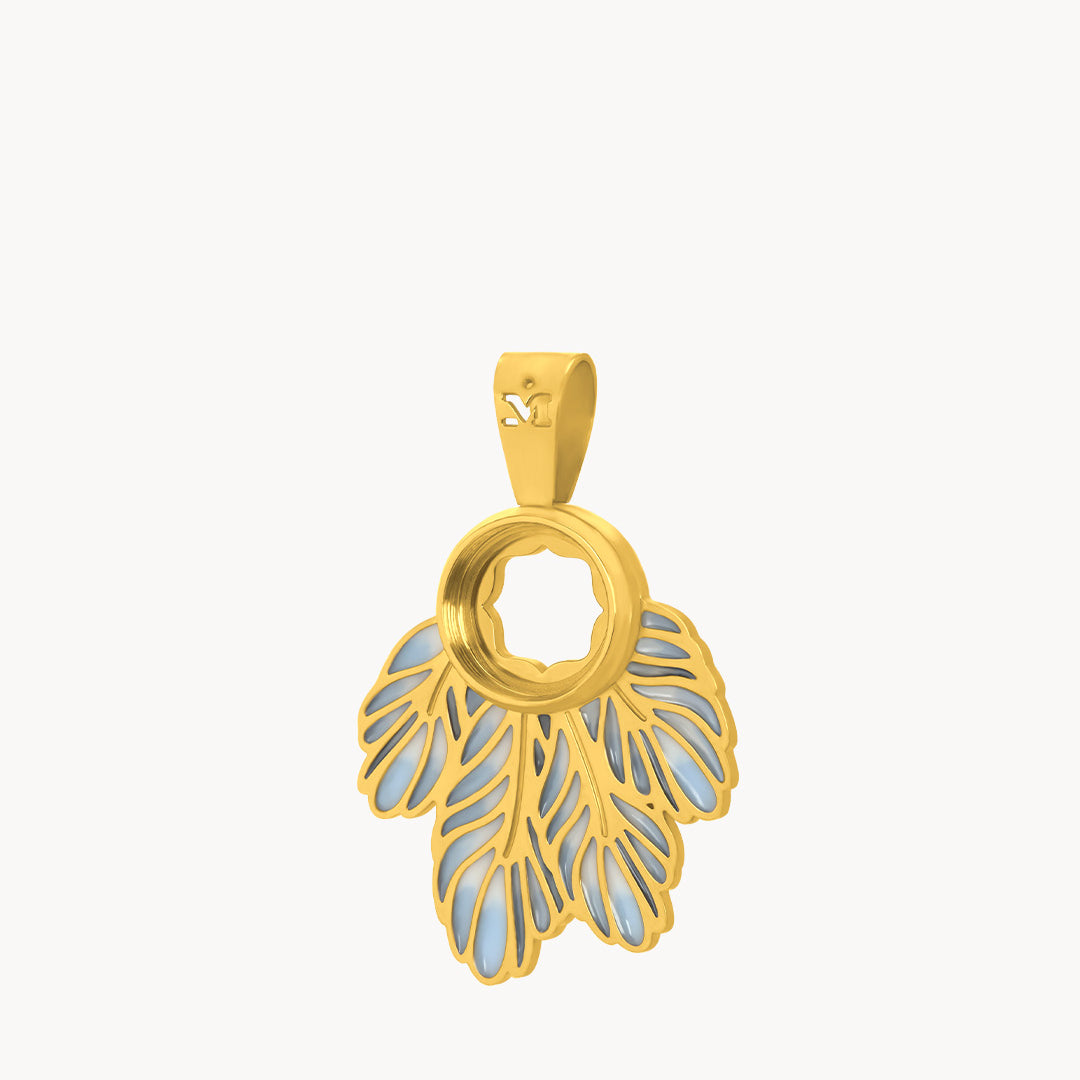Swan Feather Dainty Twist Pendant