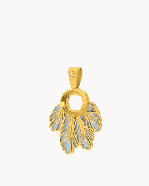 Swan Feather Dainty Twist Pendant