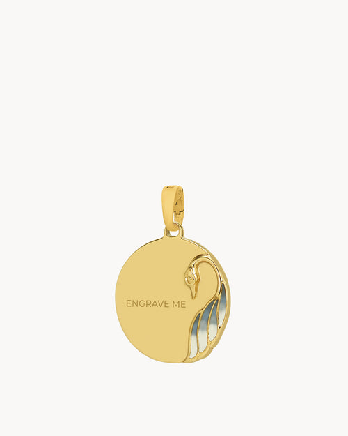 Engravable Swan Pendant