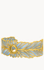 Swan Feather Dainty Twist Statement Bangle