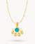 May Feather Fan Birthstone Necklace Set