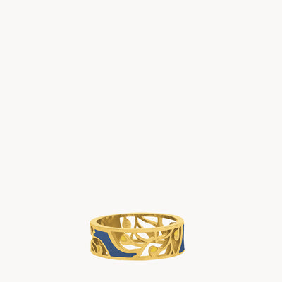 Blue Inspiration Feather Wreath Ring