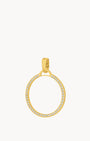 Starlight Circle Halo Pendant, Gold
