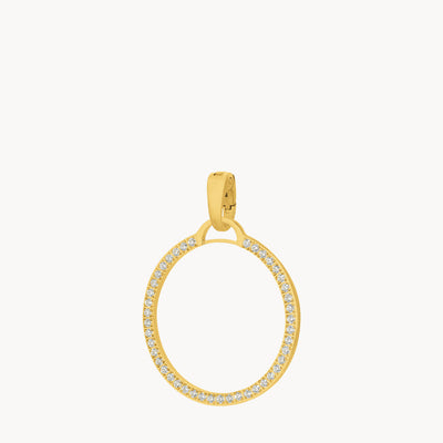 Starlight Circle Halo Pendant, Gold