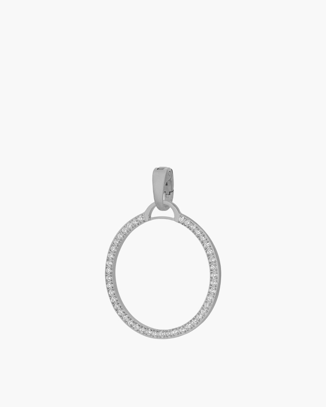 Starlight Circle Halo Pendant, Silver