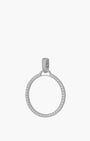 Starlight Circle Halo Pendant, Silver