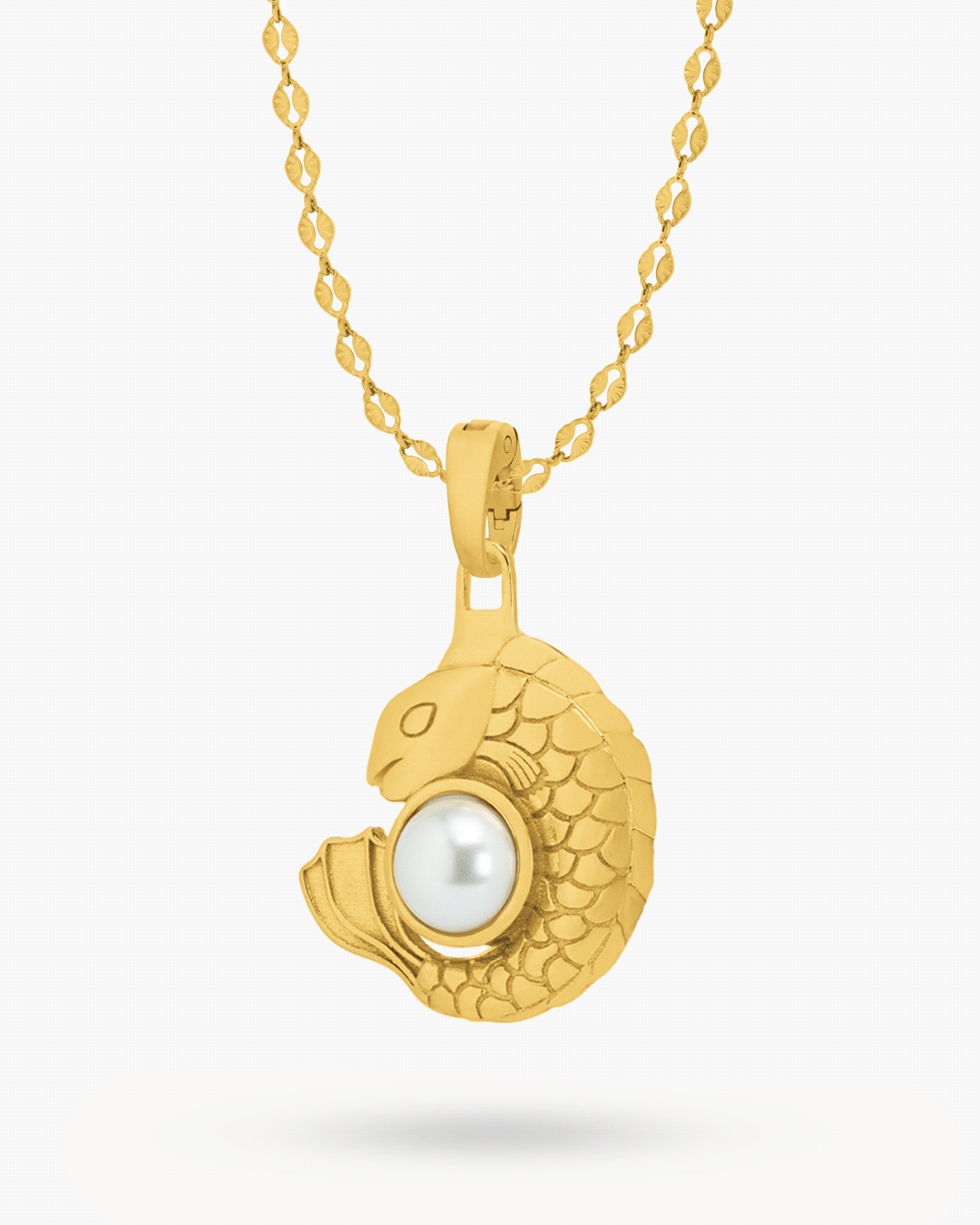 Zeitloses Perlen-Ħuta-Muschel-Halsketten-Set, Gold