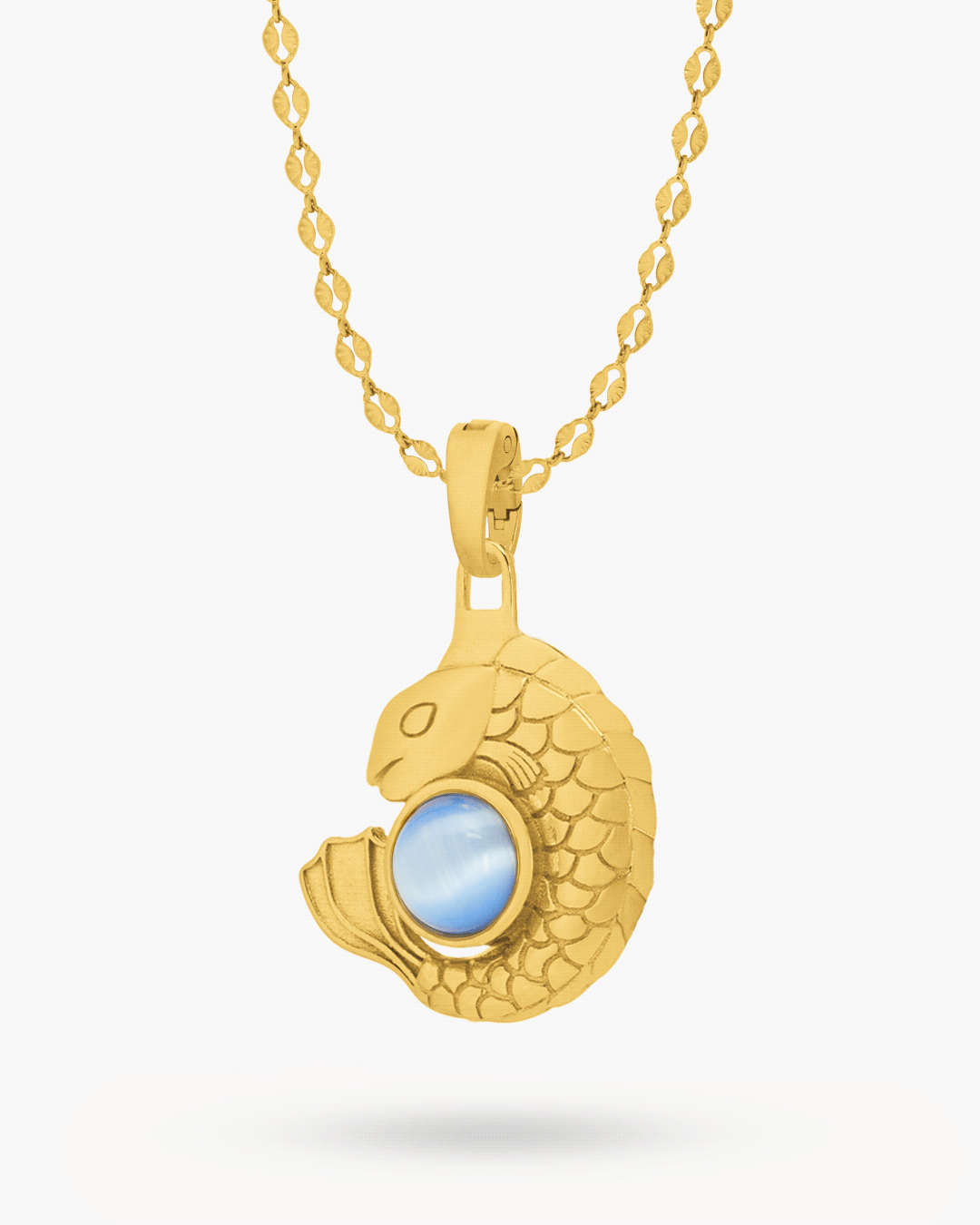 Affection Cat Eye Ħuta Shell necklace Set, Gold