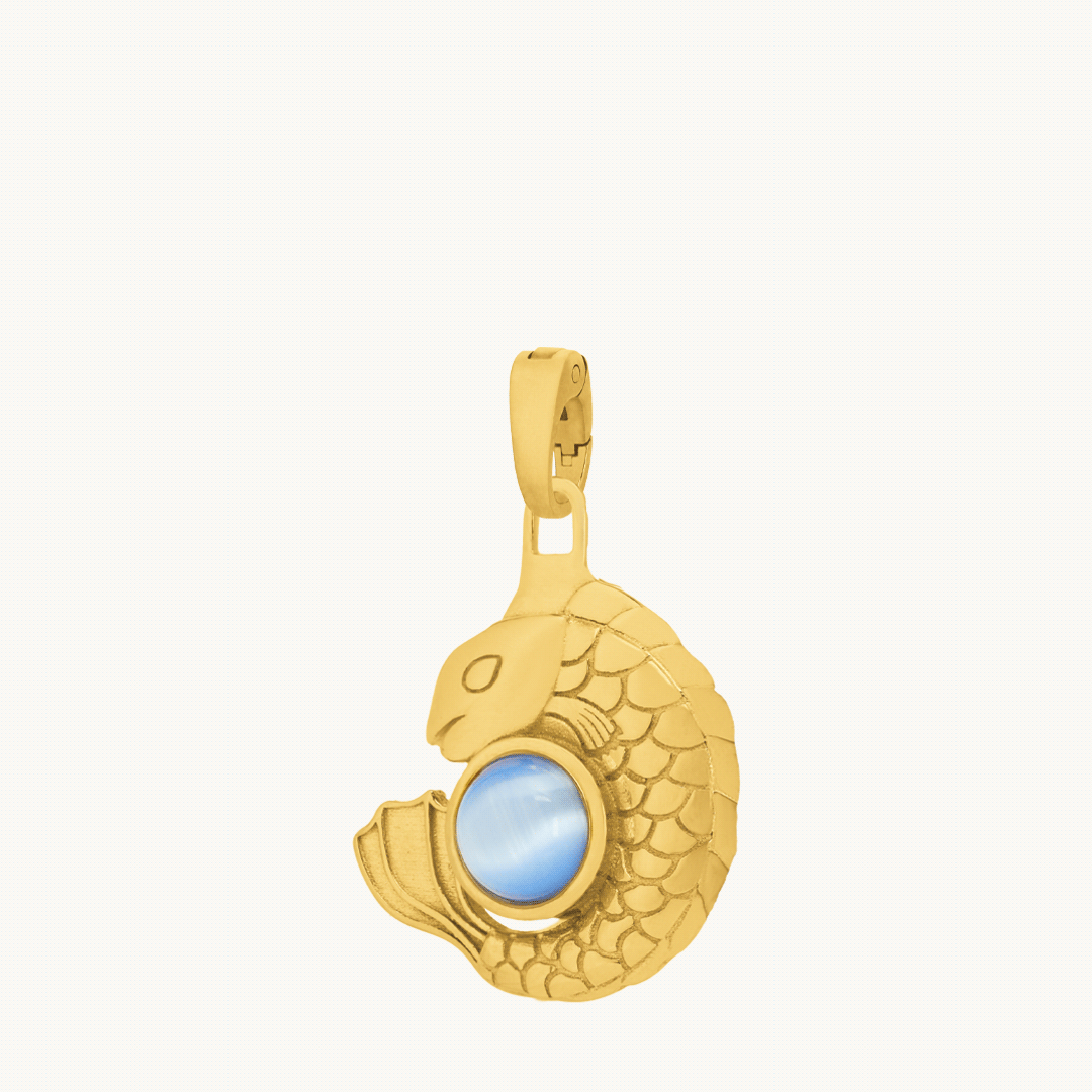 Affection Cat Eye Ħuta Pendant, Gold