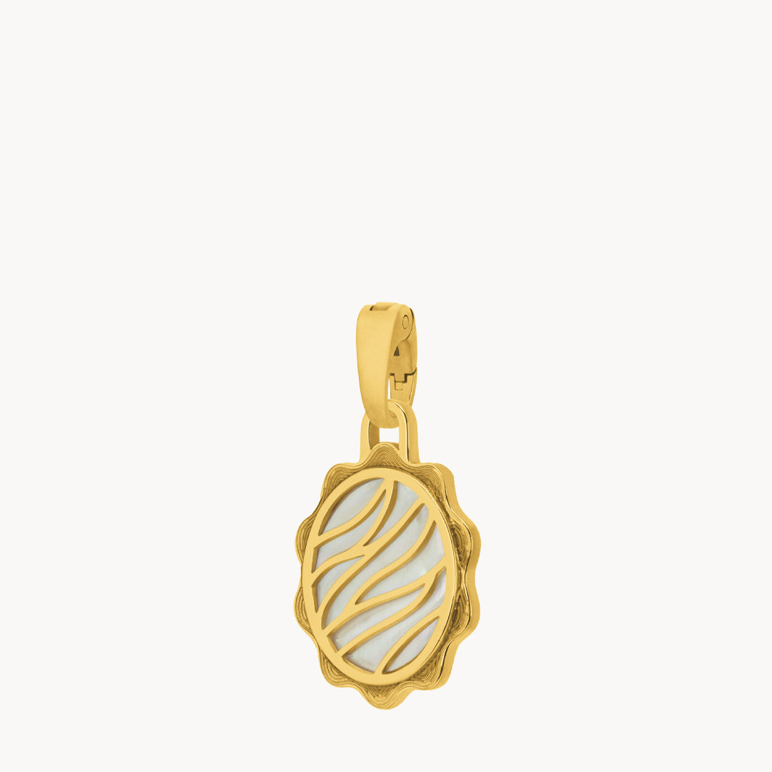 Protection Wave Pendant, Gold