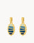 Blauer Grotte-Anhänger, goldene Ohrring-Anhänger
