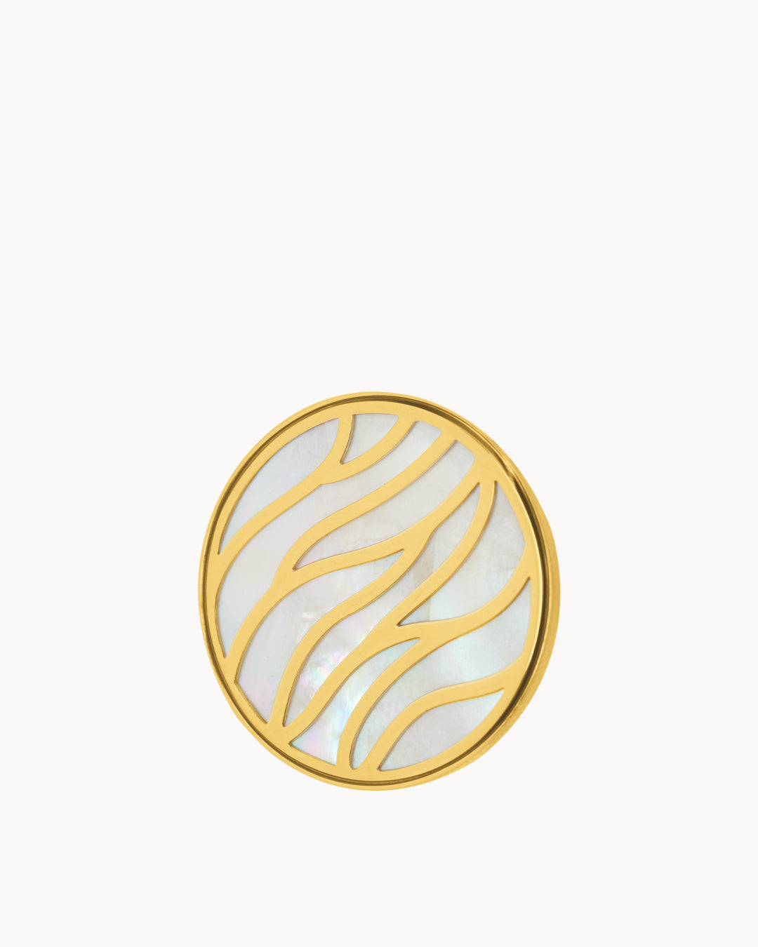 Protection Wave Twist Coin, Gold