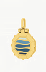 Blue Grotto Engraveable Locket Pendant, Gold