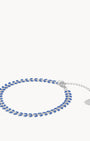 Blue Arrow Anklet, Silver