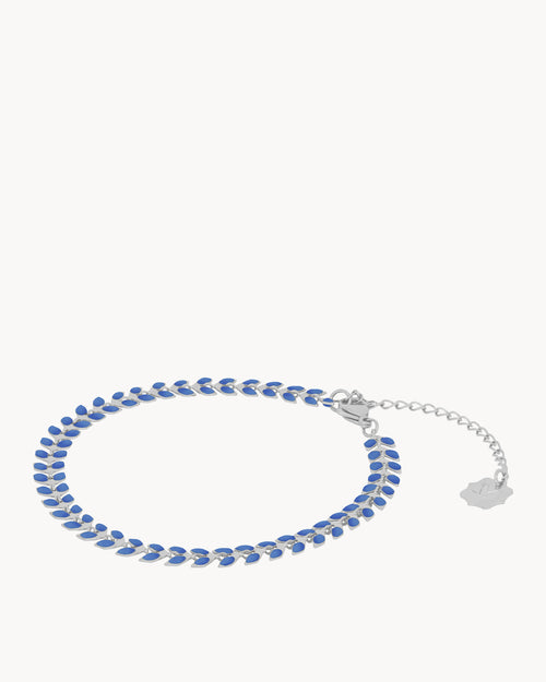 Bracelet de Cheville Flèche Bleue, Argent