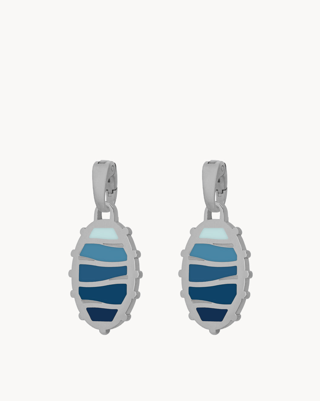 Blue Grotto Pendant, Silver Earring Pendants
