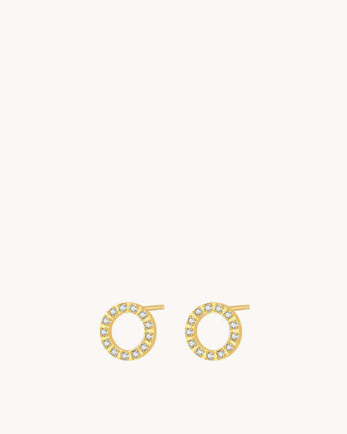 Infinite Circle Starlight Stud Earrings