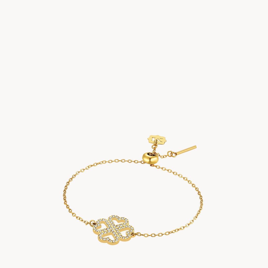 Lucky Clover  Starlight Adjustable Bracelet