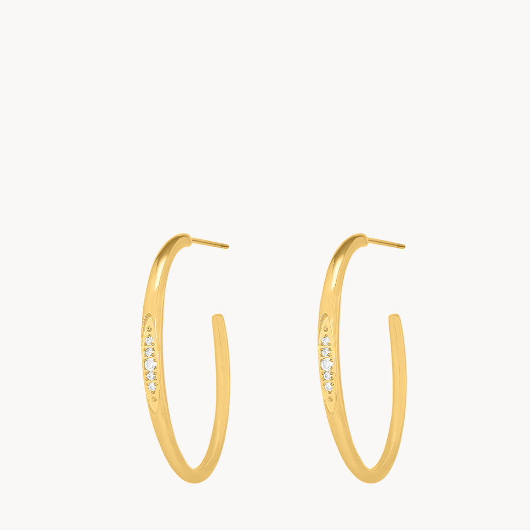 Starlight Open Statement Hoop Earrings