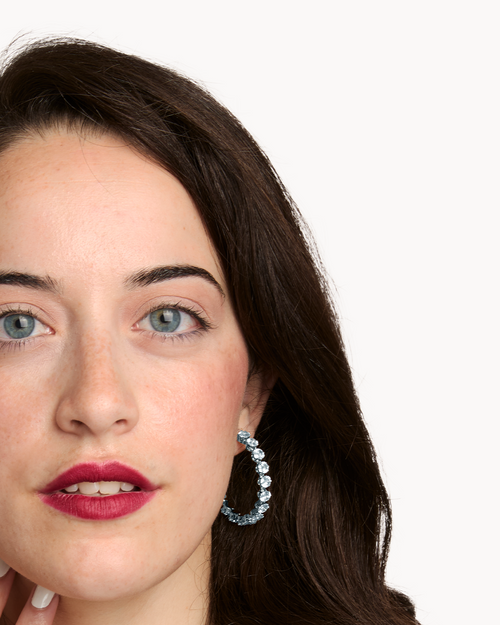 Starlight Statement Hoops, Silver