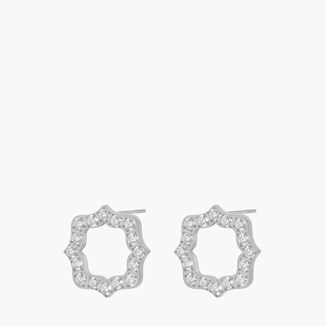 Mvintage Logo Starlight Silver Stud Earrings
