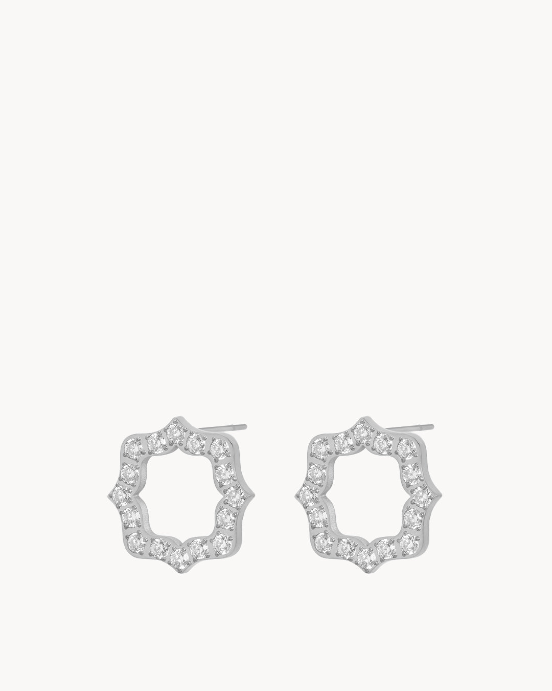 Mvintage Logo Starlight Silver Stud Earrings